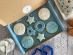 Blue Star Happy 40th Milestone Birthday Letterbox Cookies