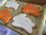 Happy Easter Bunny Orange Letterbox Personalised Cookies