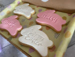 Happy Easter Bunny Pink Letterbox Personalised Cookies