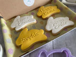 Happy Easter Bunny Yellow Letterbox Personalised Cookies