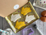 Happy Easter Bunny Yellow Letterbox Personalised Cookies