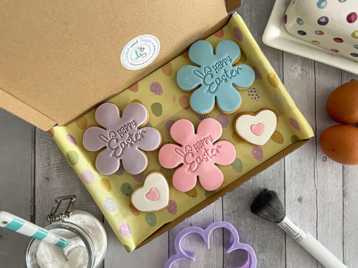 Happy Easter Flowers Letterbox Cookies