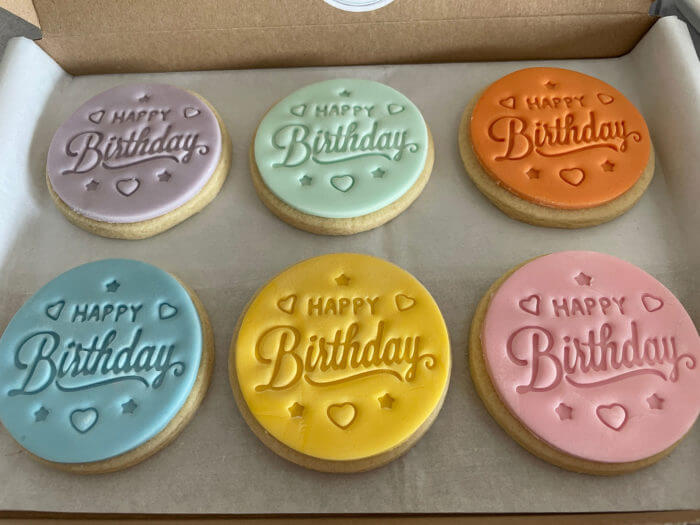 Happy Birthday Multicoloured Rainbow Letterbox Cookies