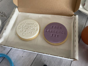 Purple Happy Mothers Day Duo Letterbox Personalised Cookies