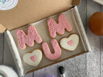 Pink Happy Mothers Day Duo Letterbox Cookies with Hearts