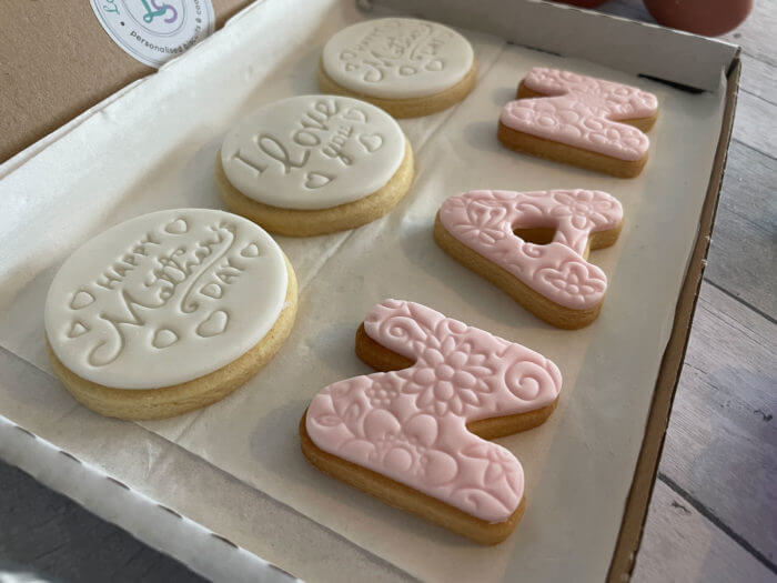 Happy Mothers Day Nan Pink Letterbox Cookies