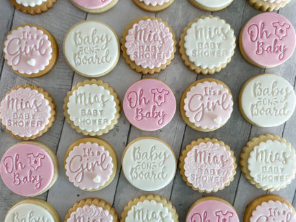 It's a Girl Baby Shower Personalised Cookies Party Box