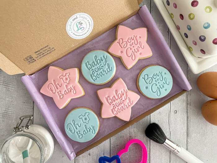 Boy or Girl Baby Shower Letterbox Cookies