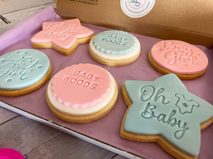 Boy or Girl Baby Shower Personalised Letterbox Cookies