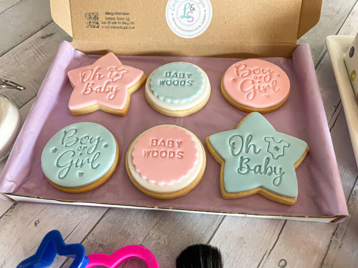 Boy or Girl Baby Shower Personalised Letterbox Cookies