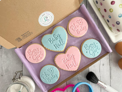 Boy or Girl Baby Shower Personalised Letterbox Cookies