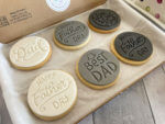 Happy Fathers Day Grey Letterbox Cookies