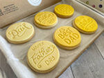 Happy Fathers Day Yellow Letterbox Cookies