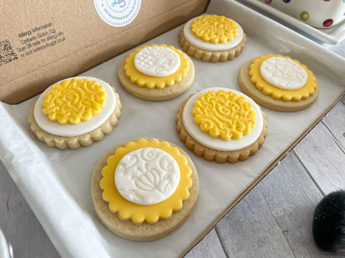 Just Because Yellow Letterbox Cookies