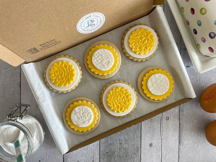 Just Because Yellow Letterbox Cookies