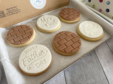 Step Dad Happy Fathers Day Brick Texture Letterbox Cookies