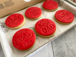 Happy Fathers Day Letterbox Cookies Red