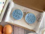 Thank You Best Teacher Blue Duo Letterbox Cookies