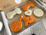 Dog Dad Happy Fathers Day Orange Letterbox Personalised Cookies