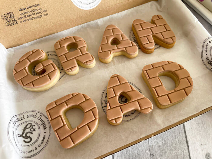 Grandad Brick Texture Letterbox Cookies