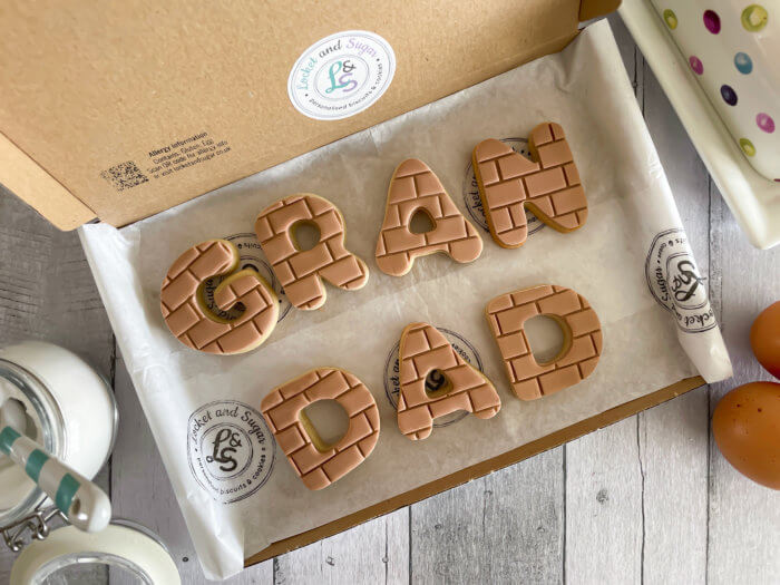 Grandad Brick Texture Letterbox Cookies