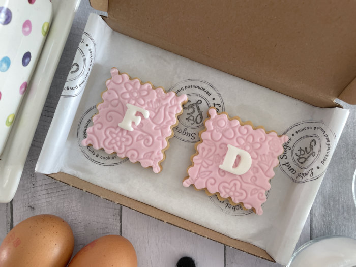 Just Because Pink Duo Letterbox Personalised Cookies