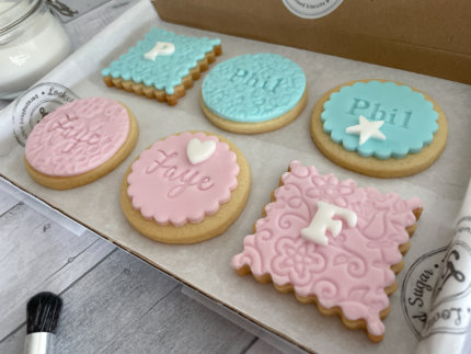 Just Because Pink & Blue Letterbox Personalised Cookies