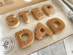 Step Dad Wooden Texture Letterbox Cookies