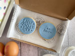 Thank You Best Teacher Blue Personalised Duo Letterbox Cookies