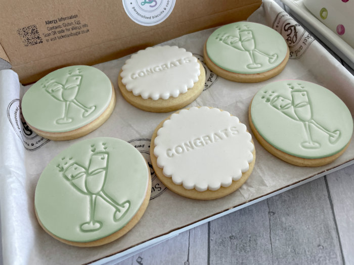 Congratulations Green Letterbox Cookies