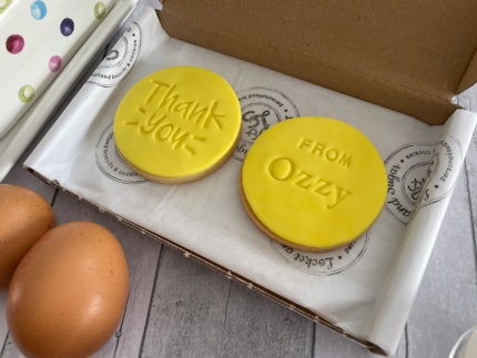 Thank You Yellow Duo Letterbox Cookies