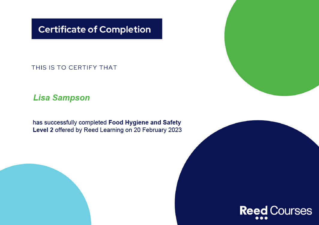 Food Hygiene and Safety Level 2 Certificate