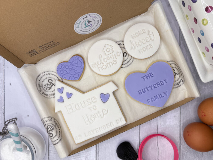 House to Home Personalised Letterbox Cookies Purple